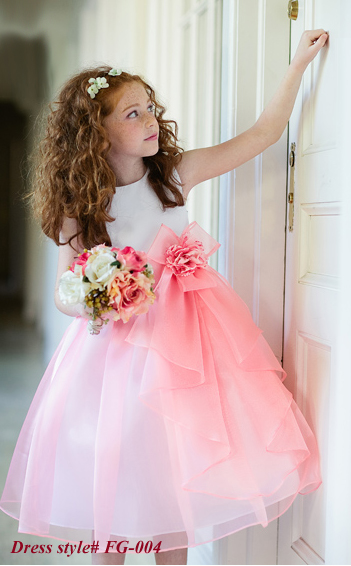 Girls Short Petal Sleeve Princess Dress Party Formal Dress for Baby 